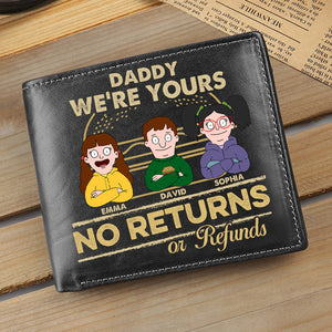Personalized Gifts For Dad Leather Wallet 02TGDT311224HG No Returns Or Refunds-Homacus