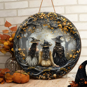 Personalized Gifts For Witch Halloween Wood Sign 04HUDC220824-Homacus