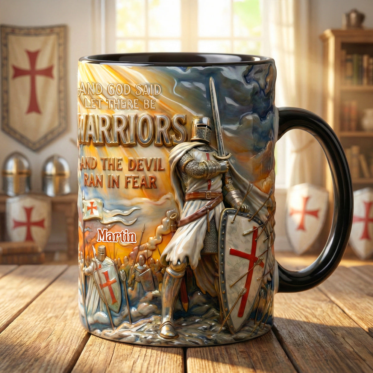 Triumphant Templar Knight In Battle Accent Mug - Personalized Gifts For Christians 01qhmg210126-Homacus