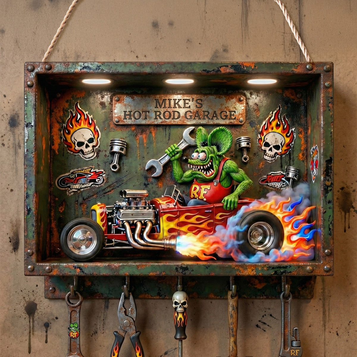Hot Rod Acrylic Key Hanger - Personalized Gifts For Hot Rod Lovers 03tgmg260126-Homacus