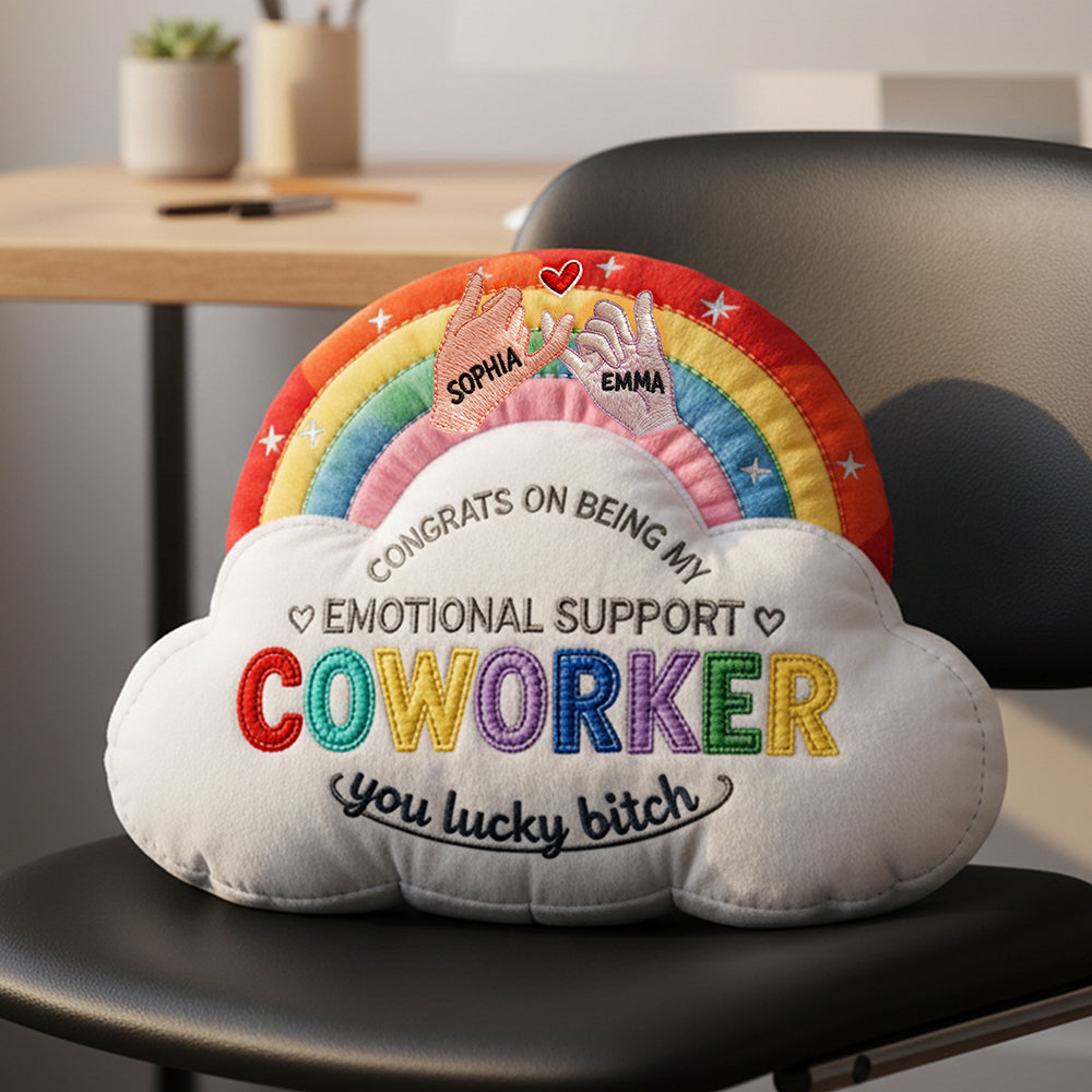 Emotional Support Coworker Custom Shape Pillow, Personalized Gifts For Colleague 02qhta171125-Homacus