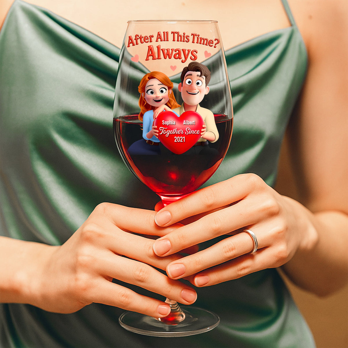 Together Forever Drinking Glass - Personalized Gifts For Couple 01huqn261125-Homacus