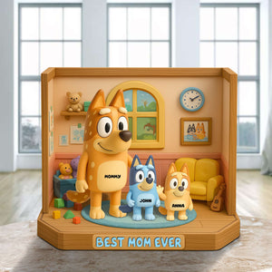 Personalized Gifts For Mom Plaque- Best Mom Ever 02NATN120425-Homacus