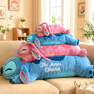 Cute Lazy Family Shaped Pillow, Personalized Gifts For Family 02qhtn151225-Homacus