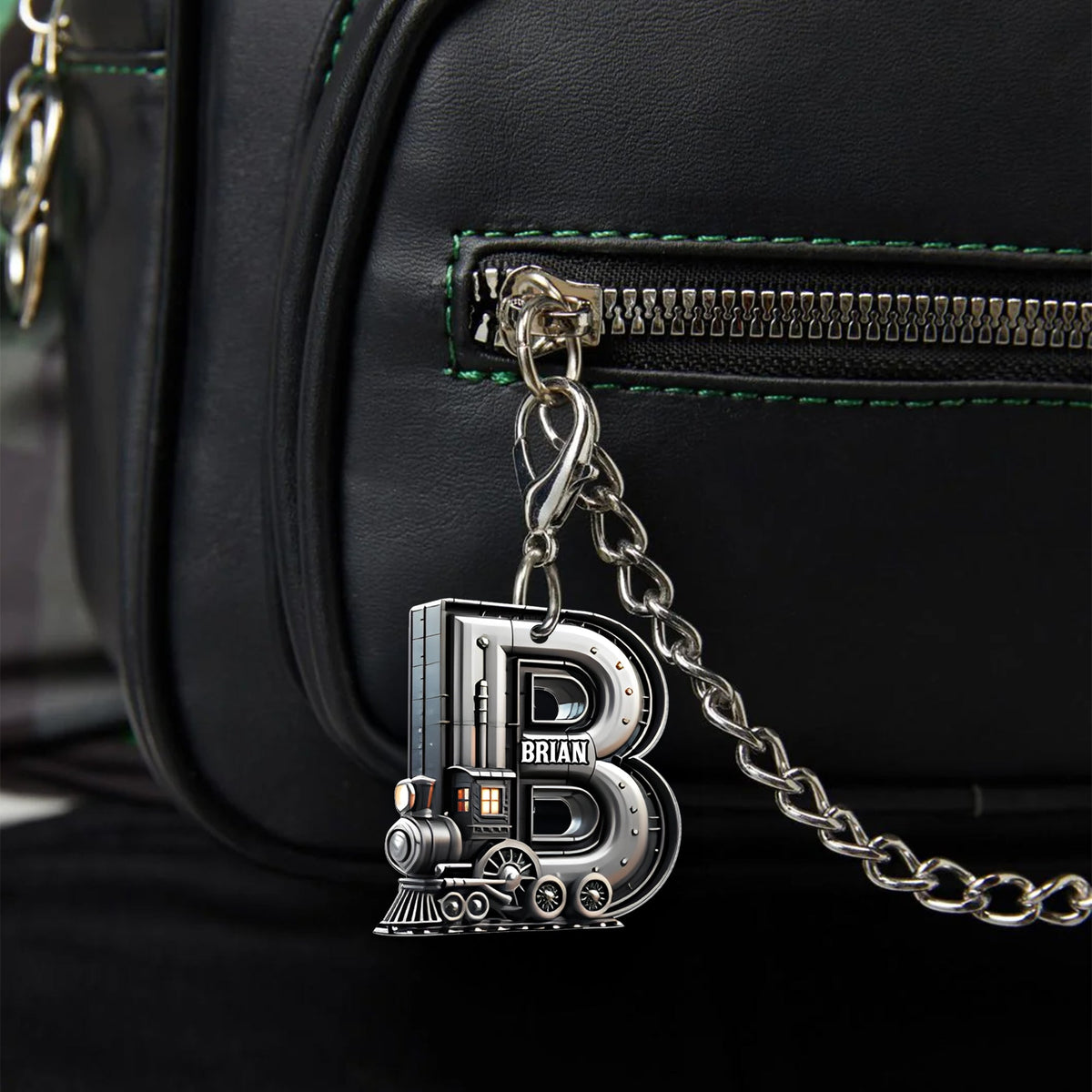 Custom Alphabet Letter Gifts For Train Lovers Keychain 04xqtn060225-Homacus