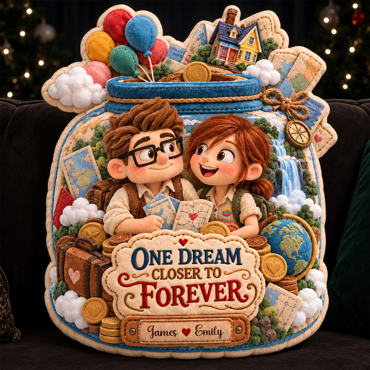 Dream Journey Couple Pillow - Personalized Gifts For Couple 05HADT280926