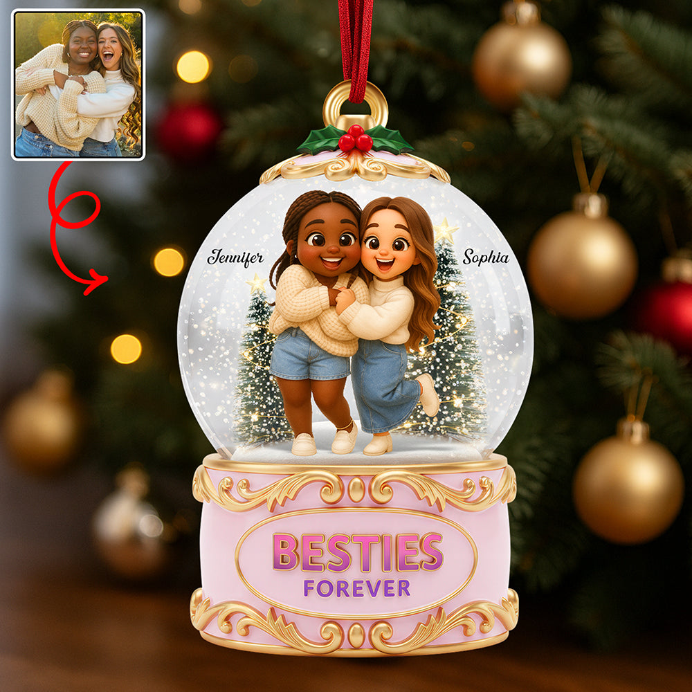 Holiday Besties Christmas Ornament - Custom Photo Gifts For Besties 01pgqn110925-Homacus