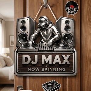 DJ Room Custom Name Cut Metal Sign - Personalized Gifts For DJ Metal Sign 02NADH170626-Homacus
