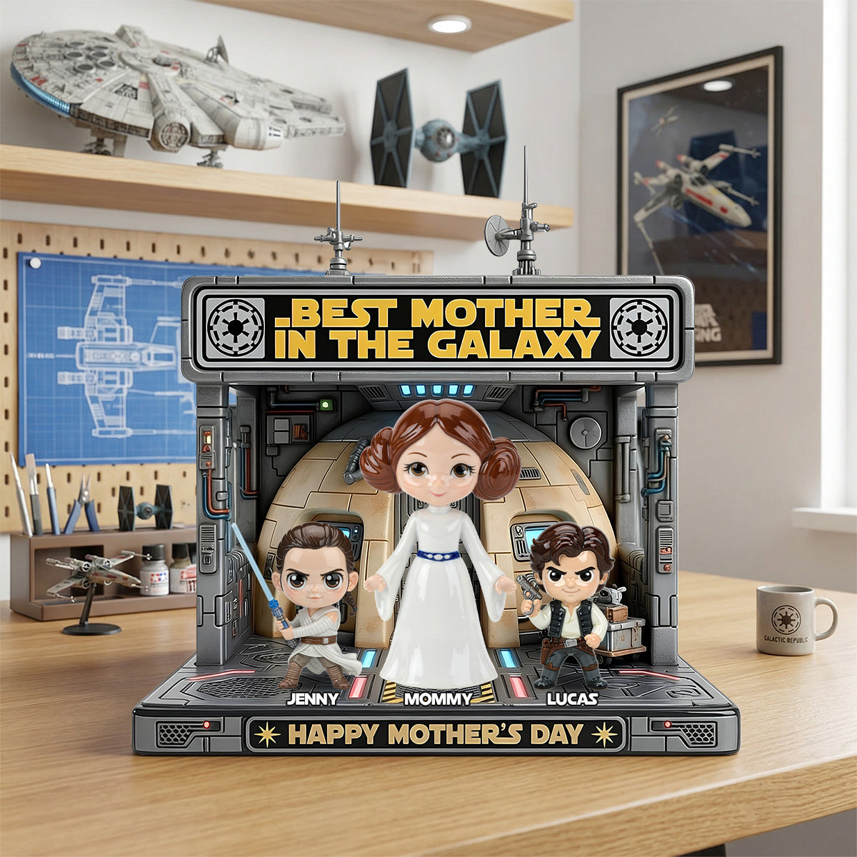 Universe Mom And Kids Acrylic Plaque - Personalized Gifts For Mother's Day Plaque 01OHTN010426-Homacus