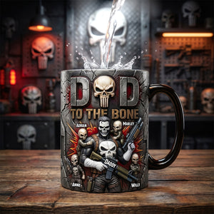 Skull Dad Magic Coffee Mug - Personalized Gifts For Dad 01hudh130526-Homacus