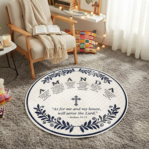 Personalized Chrismas Gifts For Christian Family Quilted Round Mat 01humg211025-Homacus