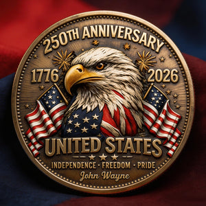 250 Years Of Pride Metal Coin - Personalized Anniversary Gifts 04PGDT020326-Homacus