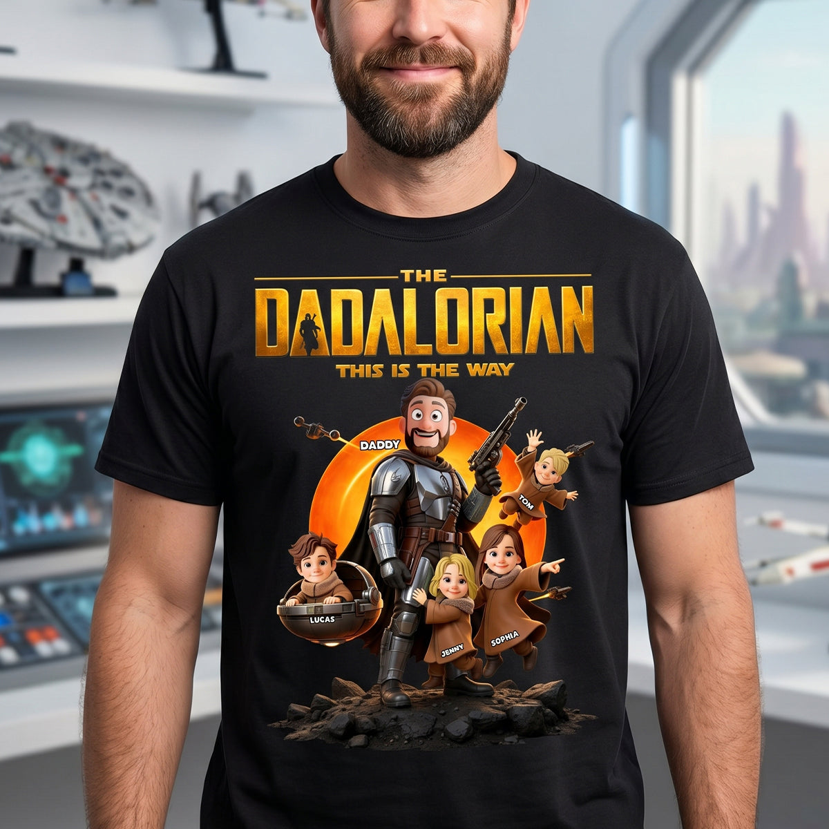 Dad Of The Galaxy Adventure Shirt - Personalized Gifts For Dad 01HUTN230526-Homacus