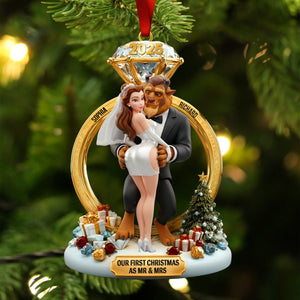 Fairy Tale Wedding Christmas Ornament Personalized Gifts For Couple 01TGQN211125-Homacus