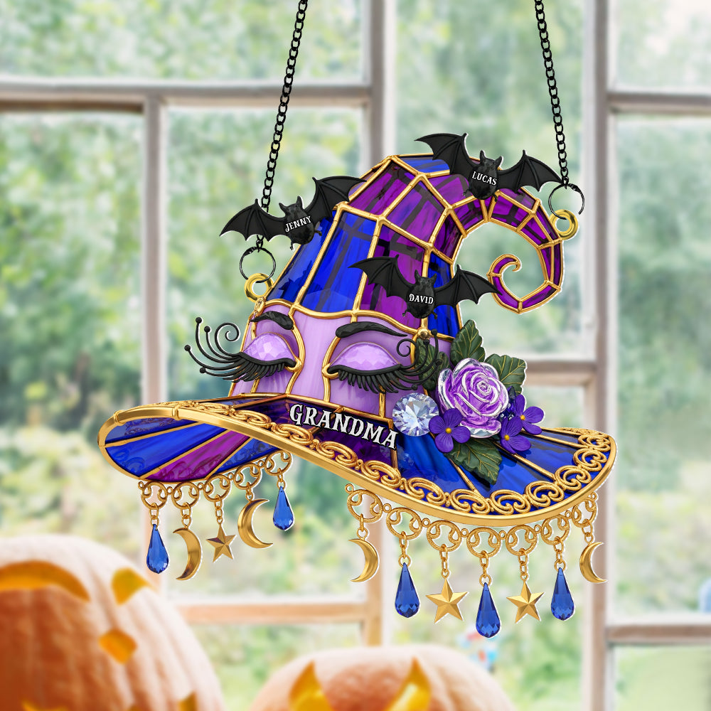 Witch Hat Personalized Gifts For Grandma Suncatcher Ornament 02natn140725-Homacus