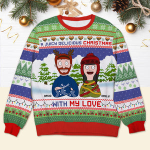 Personalized Gifts For Couple Ugly Sweater, Juicy Delicious Christmas 01tgqn291024hg-Homacus
