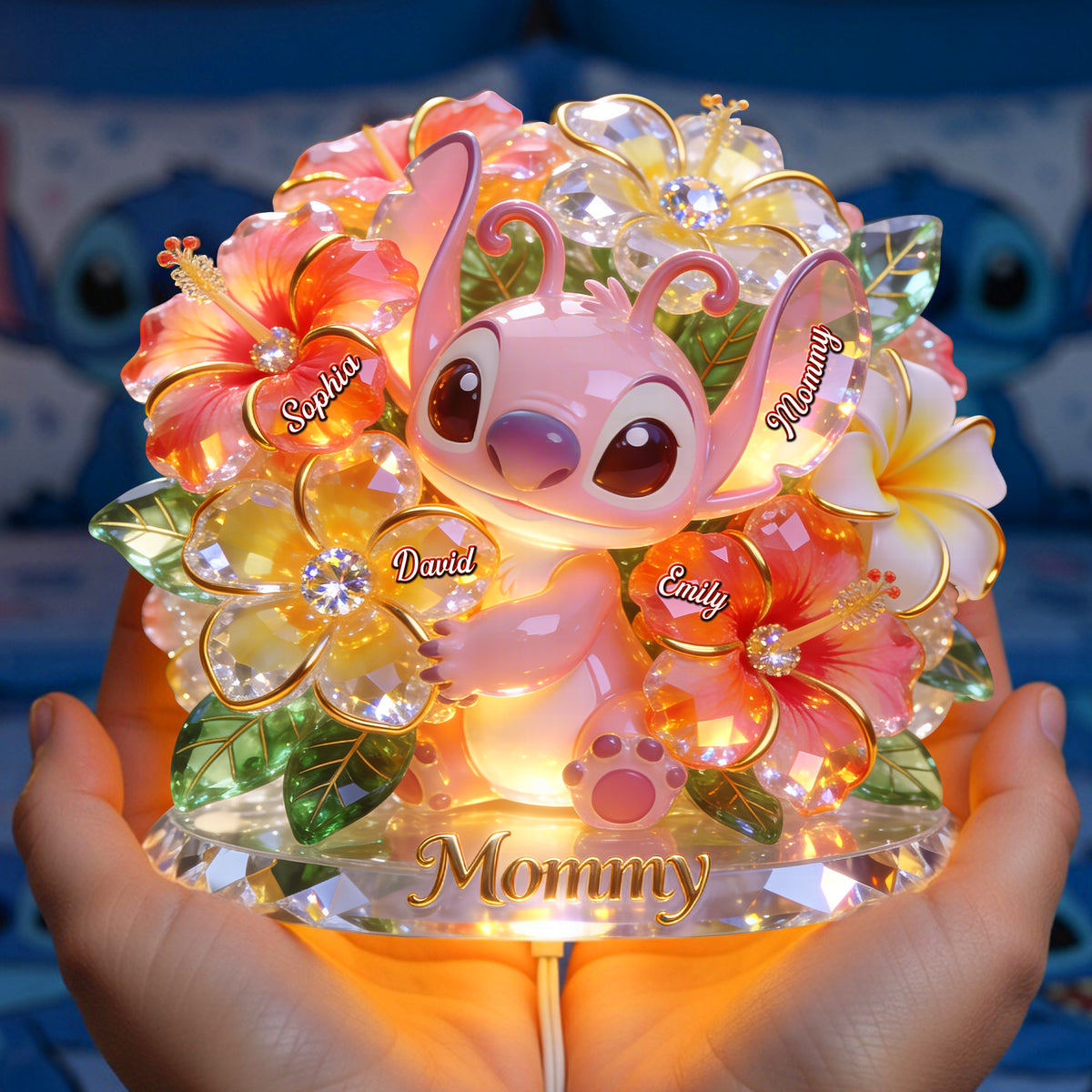 Alien Floral Mom Light Box - Personalized Gifts For Mother's Day Acrylic Light Box 01PGQN060426-Homacus