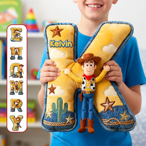 Lovely Character Initial Letter Custom Shaped Pillow - Personalized Gifts For Kids 01namg171225-Homacus