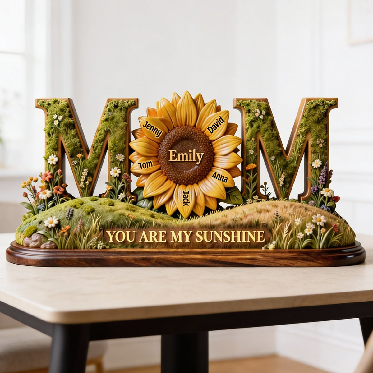 Sunflower Sunshine Acrylic Plaque - Personalized Gift For Mom 01HYTN290126-Homacus