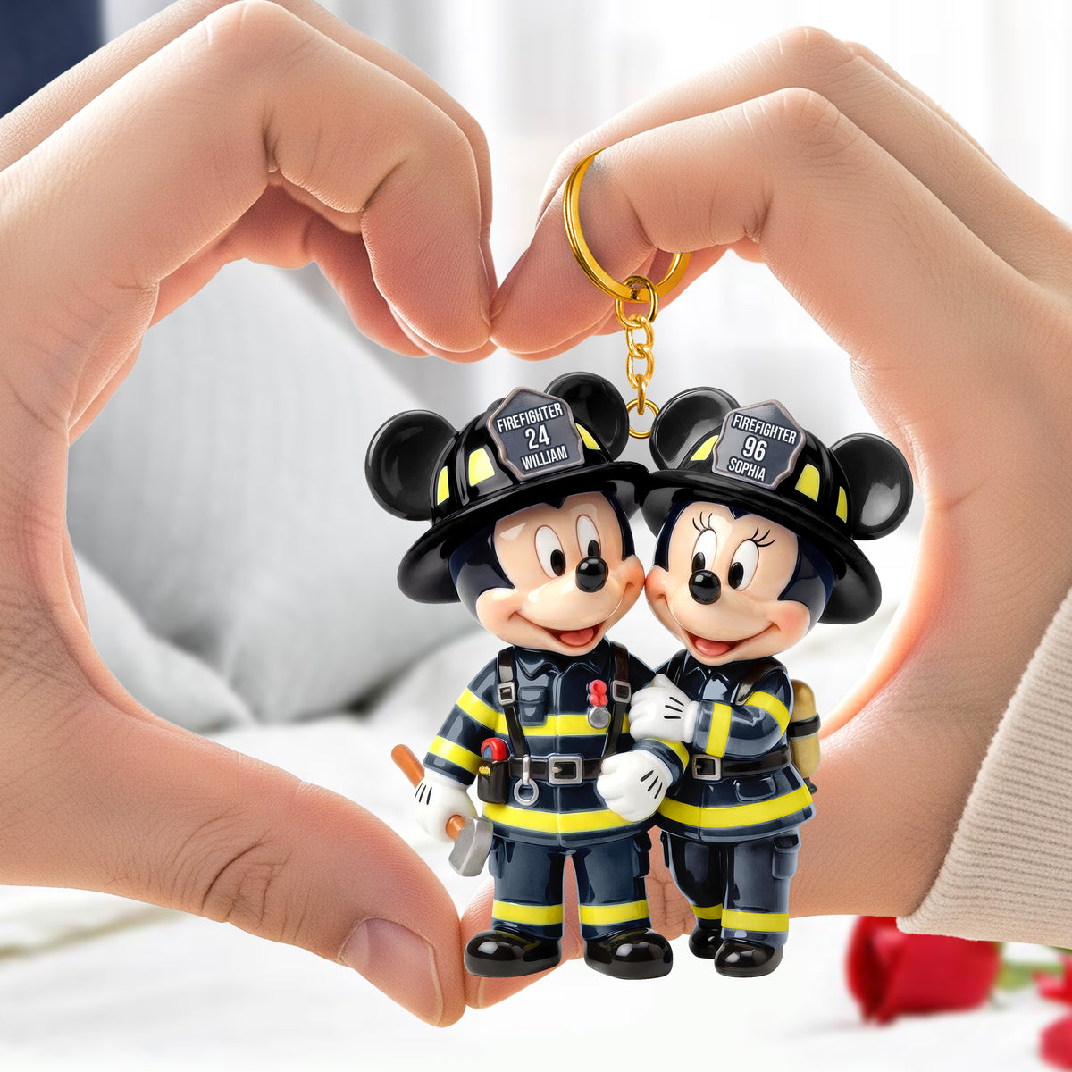 Firefighter Couple Keychain - Personalized Gifts For Couple 01toqn190126-Homacus