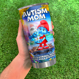 Personalized Gifts For Autism Mom Tumbler, Blue Character 02TGLU210225-Homacus