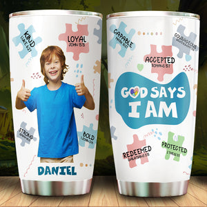 Personalized Custom Photo Gifts For Autism Kids Tumbler 03TGLU220225-Homacus