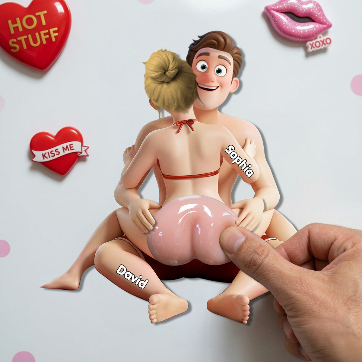 Naughty Couple Anti-collision Acrylic Fridge Magnet - Personalized Funny Gifts 03ohlu160626-Homacus