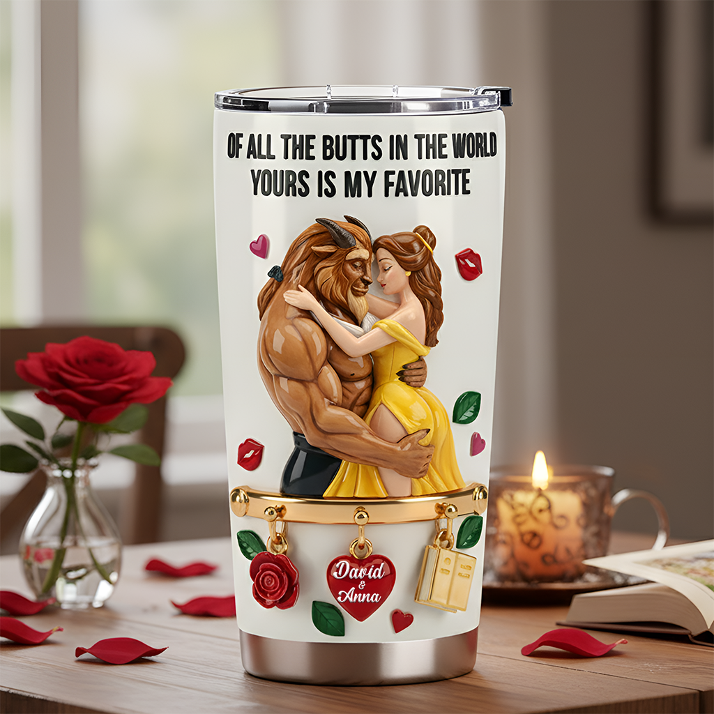 Romantic Fairytale Couple Tumbler - Personalized Gift For Couples 01NALU060126-Homacus