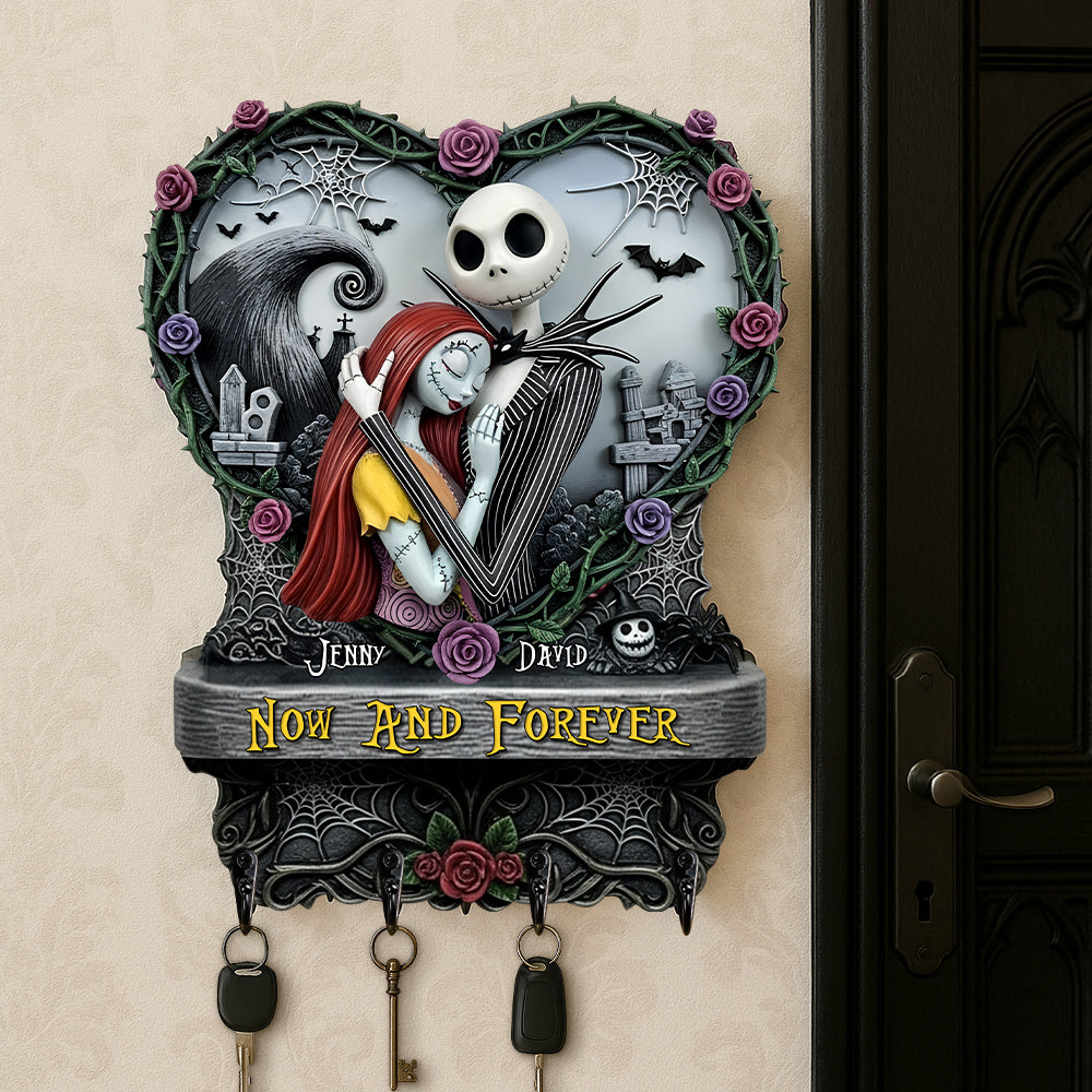 Romantic Skull Couple Personalized Gifts For Couple Key Hanger 03qhtn230525-Homacus