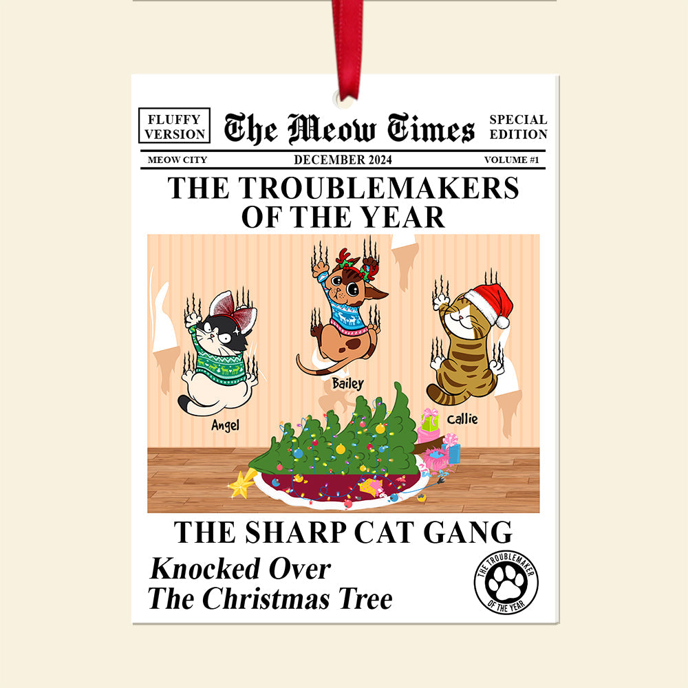 Personalized Gifts For Cat Lovers 04toqn221124 Acrylic Ornament-Homacus