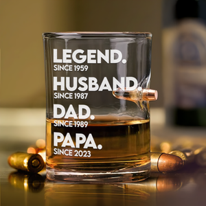 Dad Bullet Glass - Personalized Gift For Dad 04ACPU170525-Homacus
