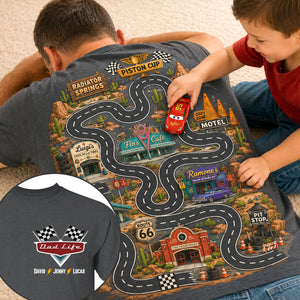 Retro Race Road Map 3D Shirt - Personalized Gifts For Dads 03natn210526-Homacus