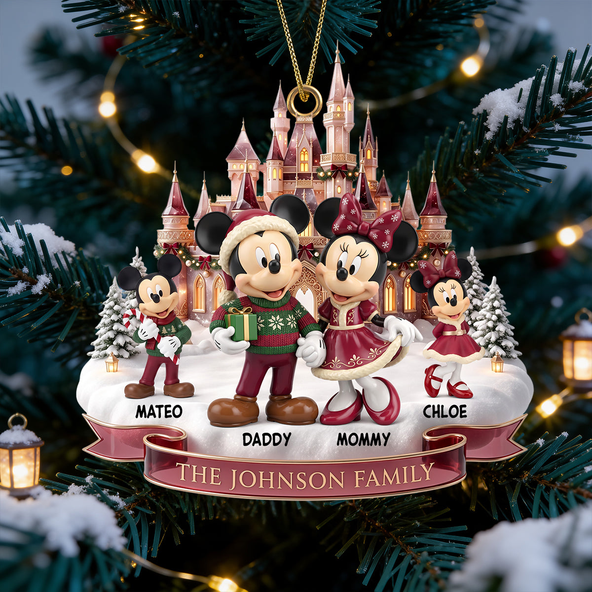 Cozy Christmas Family Ornament - Personalized Gifts For Family Christmas Ornament 02TODT030926