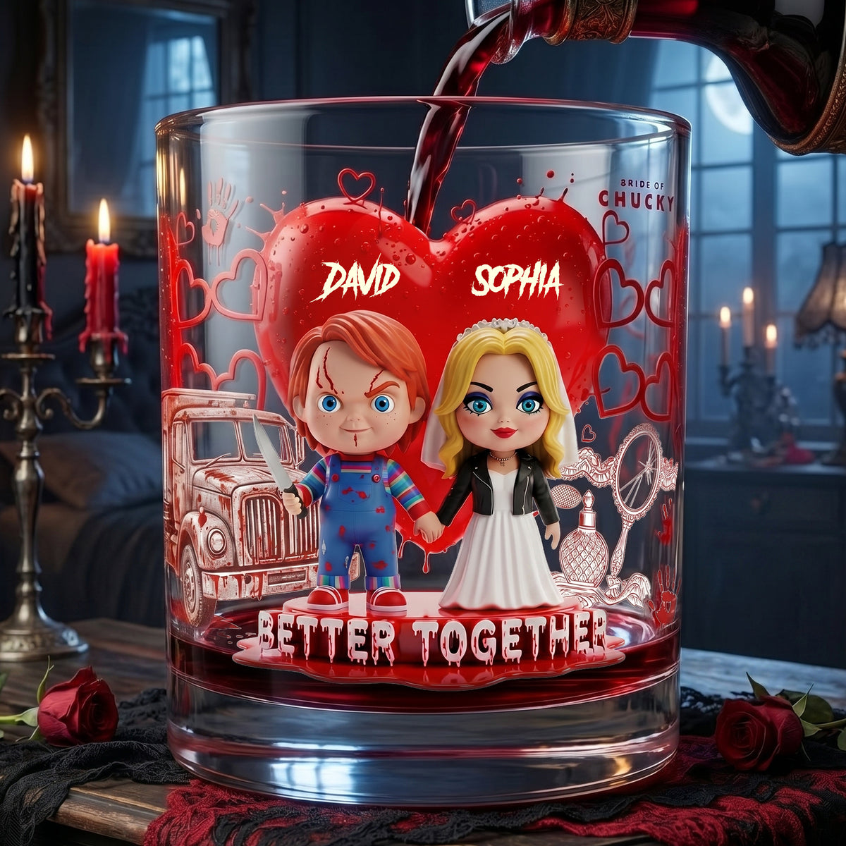 Better Together Whiskey Glass - Personalized Gifts For Couple 04OHLU060626-Homacus