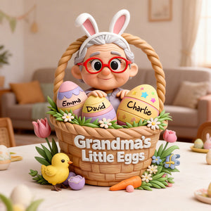 Grandma’s Little Eggs Easter Plaque - Personalized Gift For Grandma 06HULU100226-Homacus