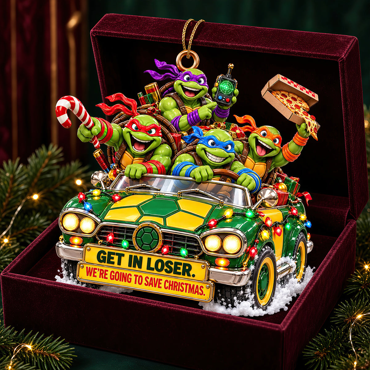 Save Christmas Road Trip Ornament - Personalized Christmas Gifts 05TYDT300926