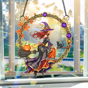 Witch suncatcher - Personalized Gifts For Witch Lover 03NAPU120725-Homacus