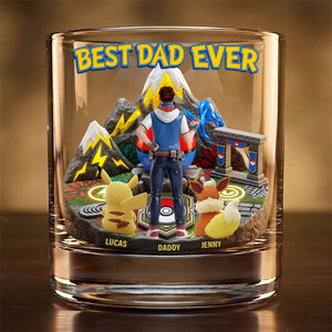 The Best Dad Of Little Trainers Round Glass - Personalized Gifts For Dads 04OHTN240426-Homacus