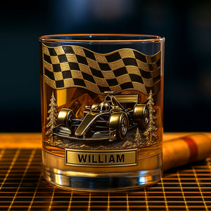 Race Car Whiskey Glass - Personalized Gifts For Racing Lovers 02tgqn130825-Homacus