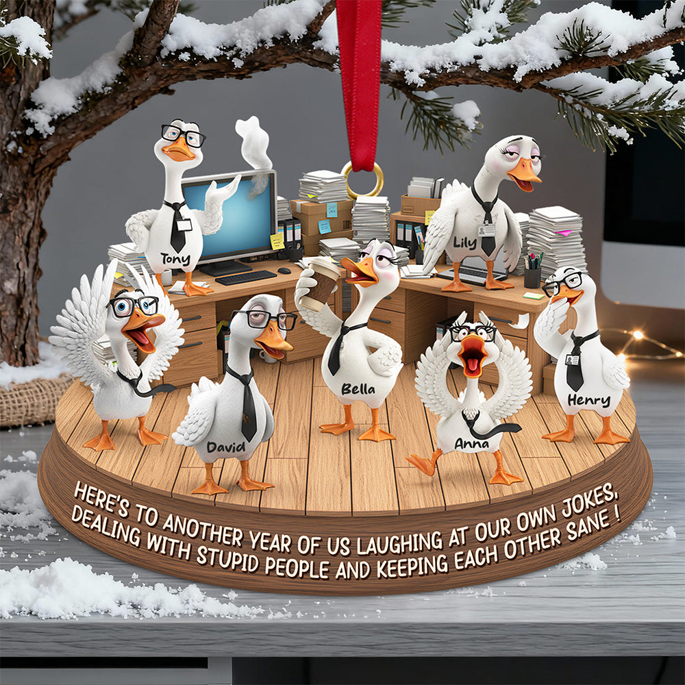 Silly Goose Coworker Christmas Ornament Personalized Gifts 06KIDT131125-Homacus