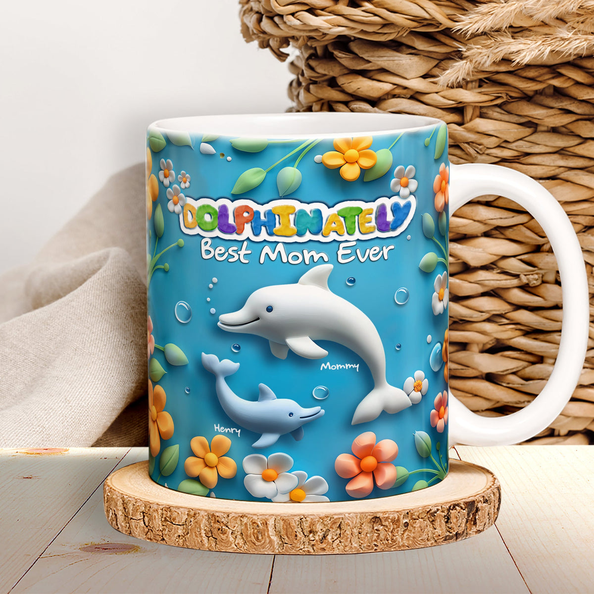 Best Dolphin Mom Coffee Mug - Personalized Gifts For Mother 03QHLU080425-Homacus