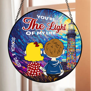 Personalized Gifts For Couple Stained Glass You're The Light Of My Life 03TODT130125HG-Homacus