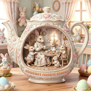 Easter Grandma's Cozy Bunny Tea Party – Personalized Gifts For Grandma 03natn250226-Homacus