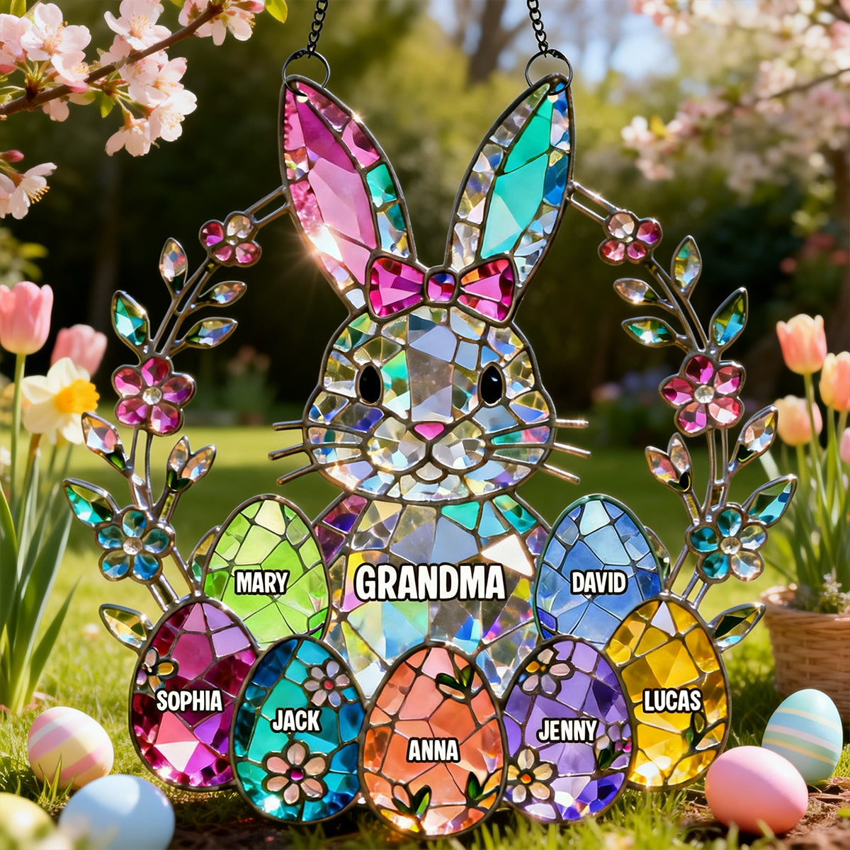 Personalized Easter Gifts For Grandma Suncatcher Ornament 01natn060226-Homacus