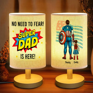 Super Dad Is Here Table Lamp Personalized Gift For Dad 04HUDT270325PA-Homacus