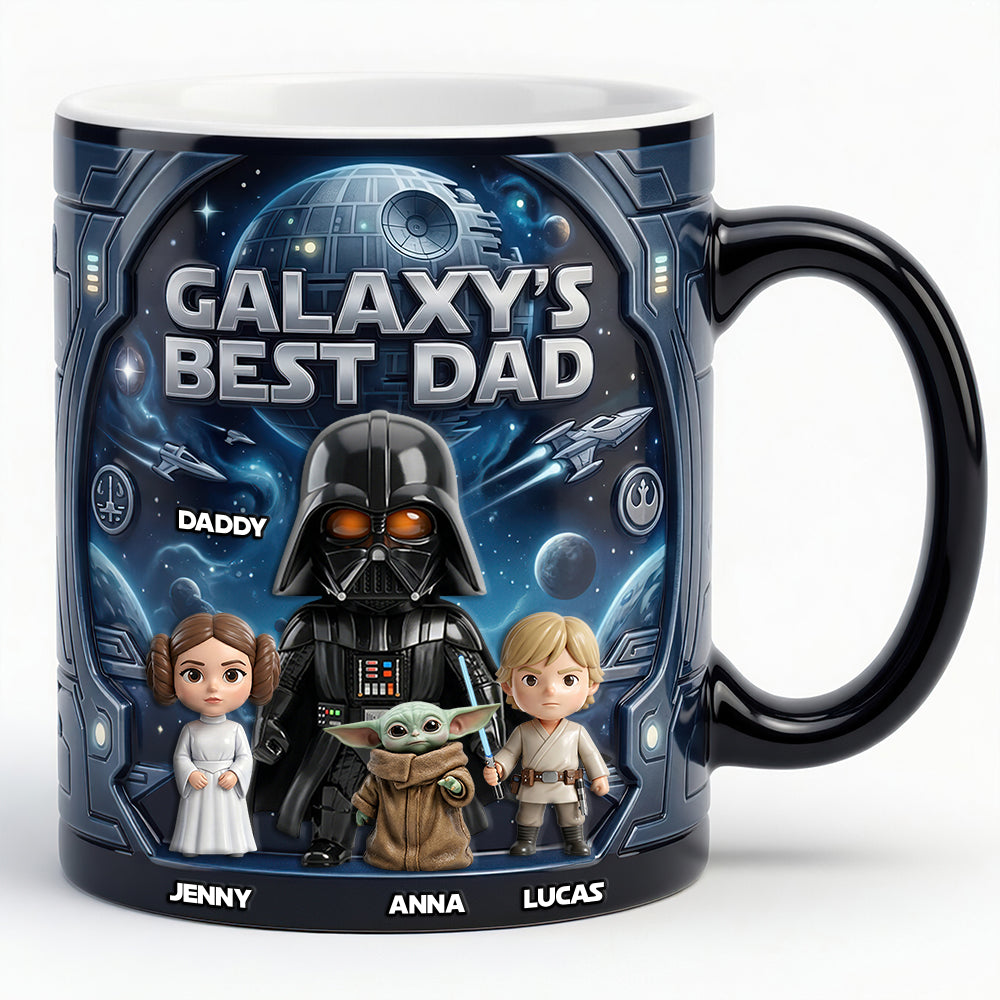 The Best Warrior Dad And Kids Magic Mug - Personalized Gifts For Dads 04nadt080526-Homacus