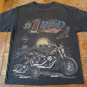 King Of The Road Motorcycle Dad Shirt - Personalized Gifts For Biker Dads 04qhdt050526-Homacus