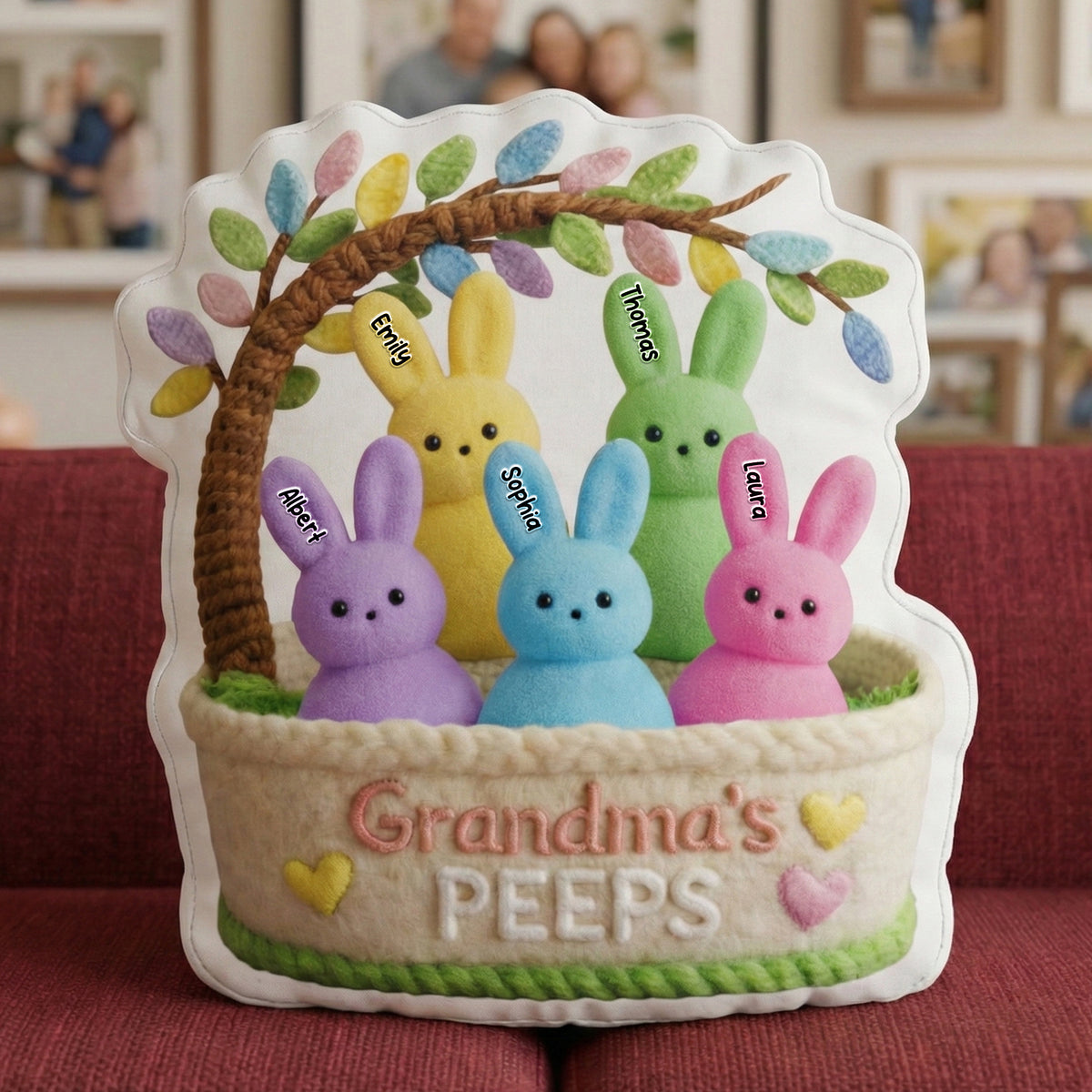 Grandma Peep Easter Custom Shape Pillow - Personalized Gifts For Grandma 05ohqn040226-Homacus