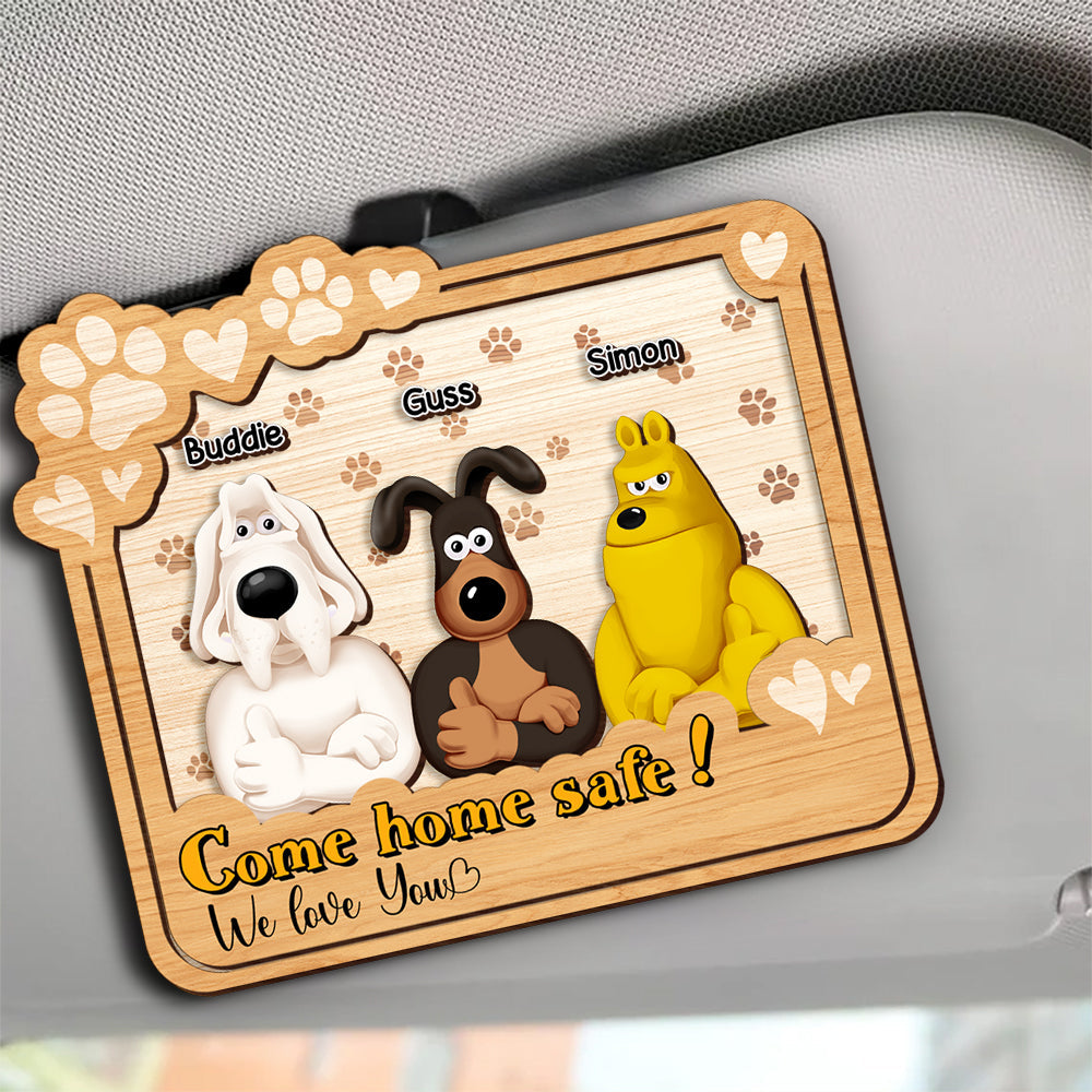 Personalized Car Visor Clip For Parents, Come Home Safe 01KALU200225PA-Homacus