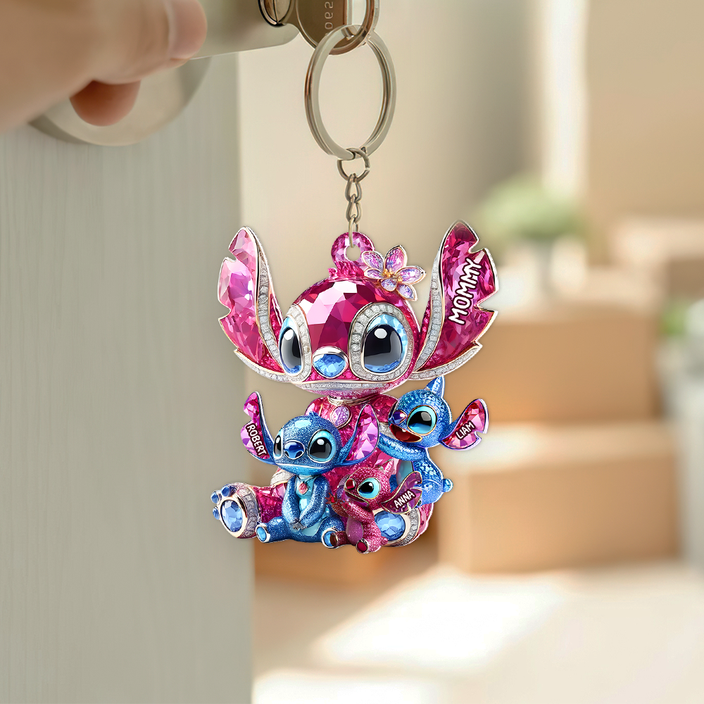 Sparkling Christmas Mom Keychain – Personalized Holiday Gifts For Mom 01tgpu030425-Homacus
